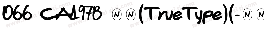 066 CA1978 常规(TrueType)(字体转换
